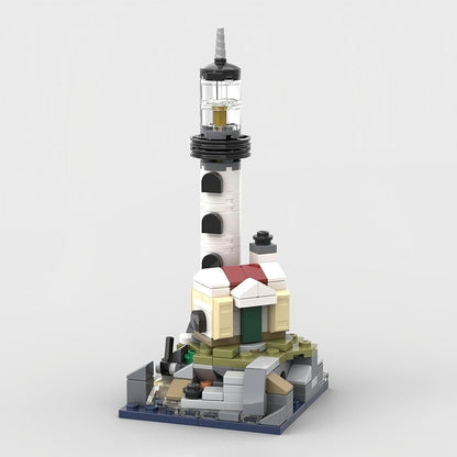 Mini Motorised Lighthouse Coastal Beacon Tower Building Kit | LEGO-Compatible MOC - 3