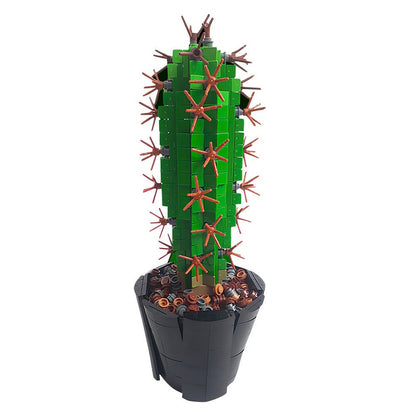 Mini Saguaro Cactus MOC Building Kit | Desert Plant Display Model - 1