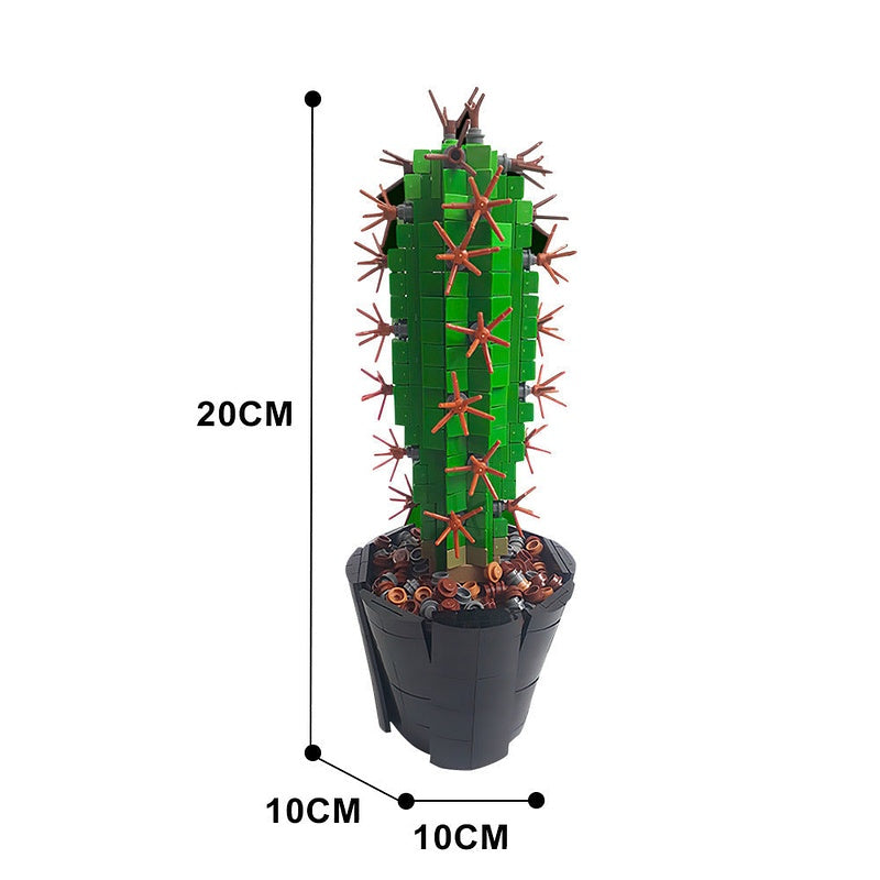 Mini Saguaro Cactus MOC Building Kit | Desert Plant Display Model - 4