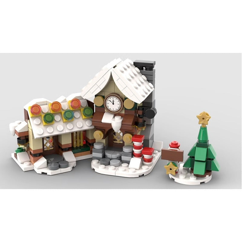 Mini Santa Workshop MOC Building Kit | Christmas Winter Architecture - 4