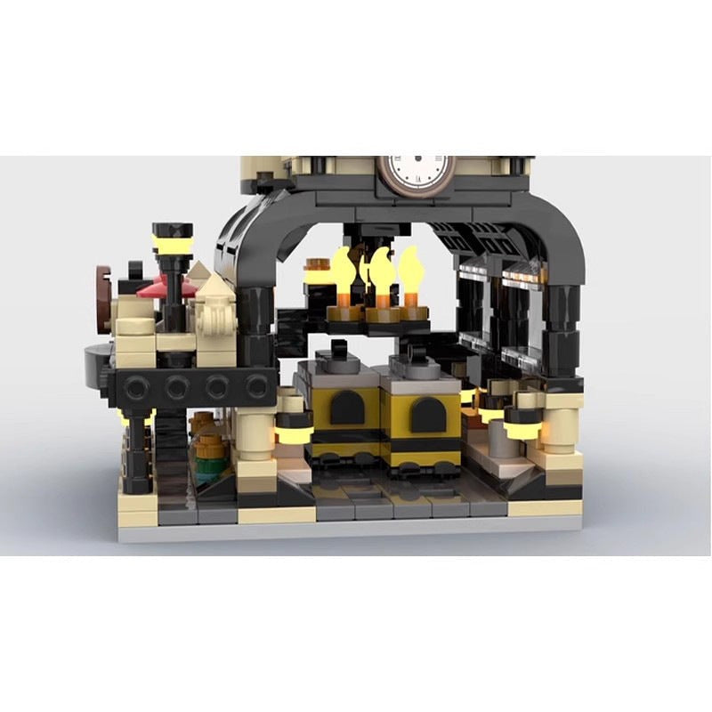 Mini Studgate Train Station MOC Building Kit | Railway Architecture - 4