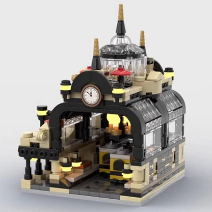 Mini Studgate Train Station MOC Building Kit | Railway Architecture - 6