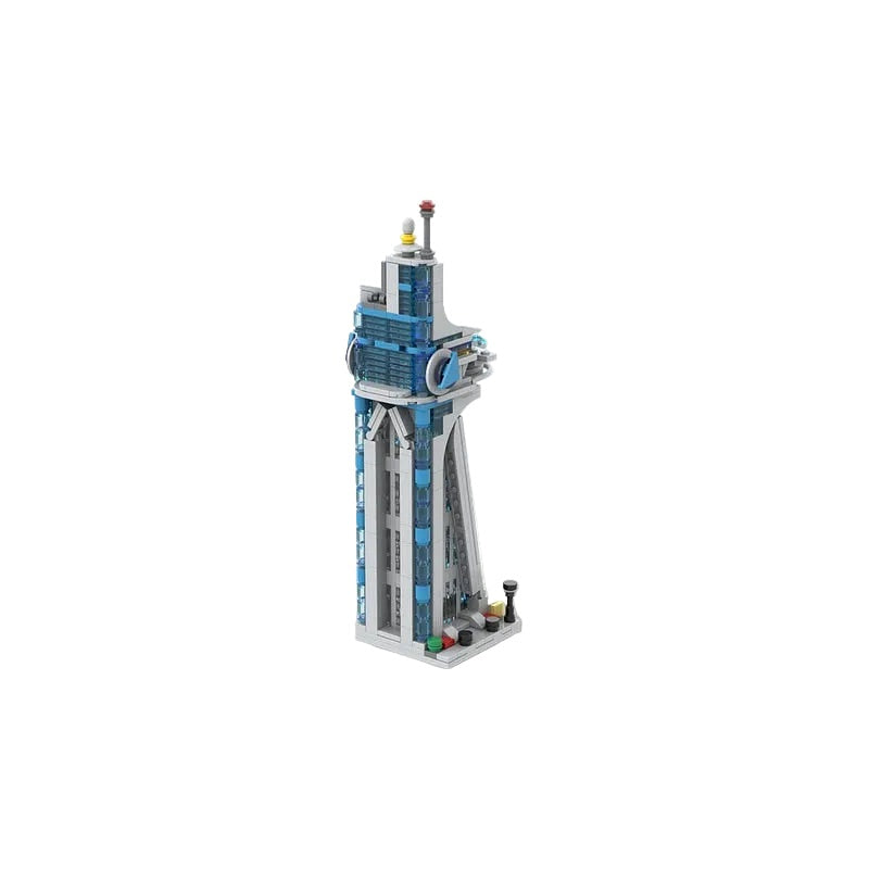 Mini Superhero Headquarters Tower MOC Building Kit | Futuristic Architecture - 1