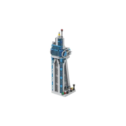 Mini Superhero Headquarters Tower MOC Building Kit | Futuristic Architecture - 1