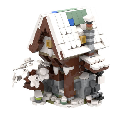Mini Winter Blacksmith MOC Building Kit | Medieval Forge Workshop - 1