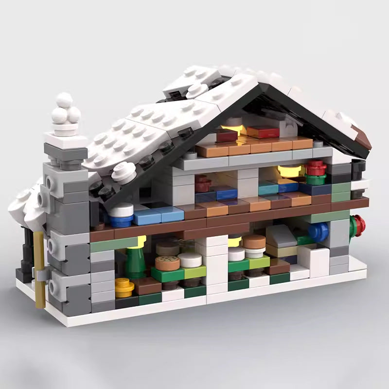 Mini Winter Chalet Building Kit | Compatible MOC - 4