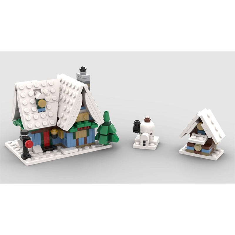 Mini Winter Village Cottage Building Kit | Compatible MOC - 2