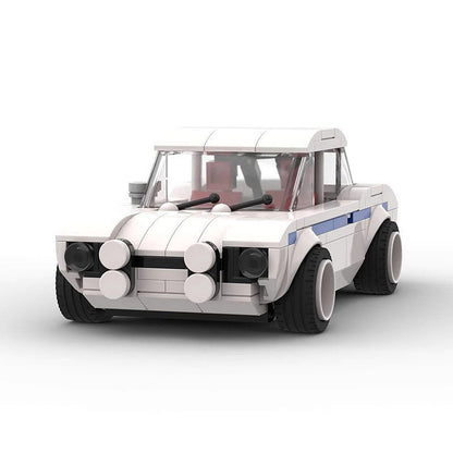 MK1 Classic Rally Car MOC Building Kit | 8-Wide Vintage Racing Vehicle Model - 4