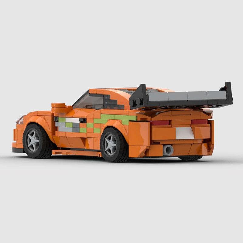 MK4-Style JDM Turbo Orange Sports Car Building Kit | Compatible MOC - 2
