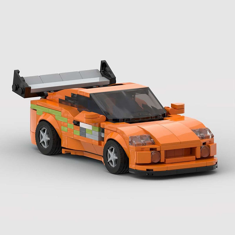 MK4-Style JDM Turbo Orange Sports Car Building Kit | Compatible MOC - 4