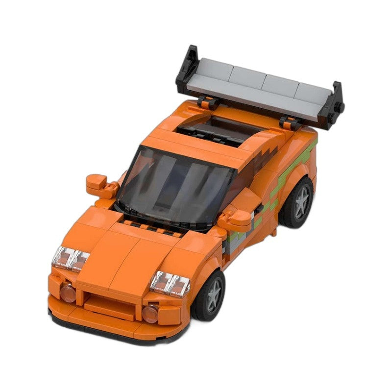 MK4-Style JDM Turbo Orange Sports Car Building Kit | LEGO-Compatible MOC - 5