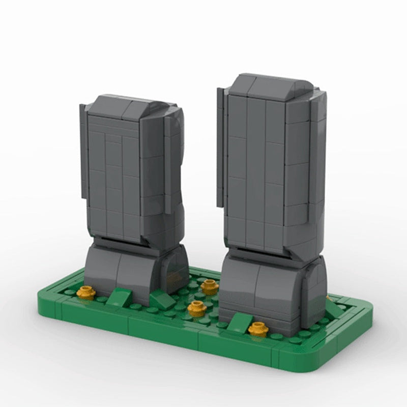 Moai Statue MOC Building Kit | Ancient Island Monument Model - 3