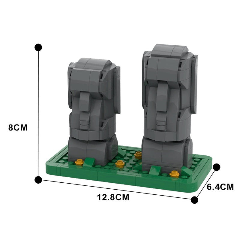 Moai Statue MOC Building Kit | Ancient Island Monument Model - 4
