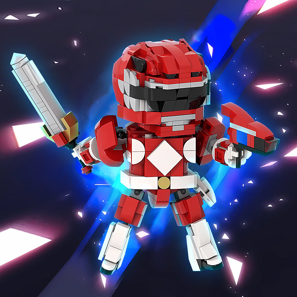 moc-165490 sd red ranger mecha building blocks set - 1