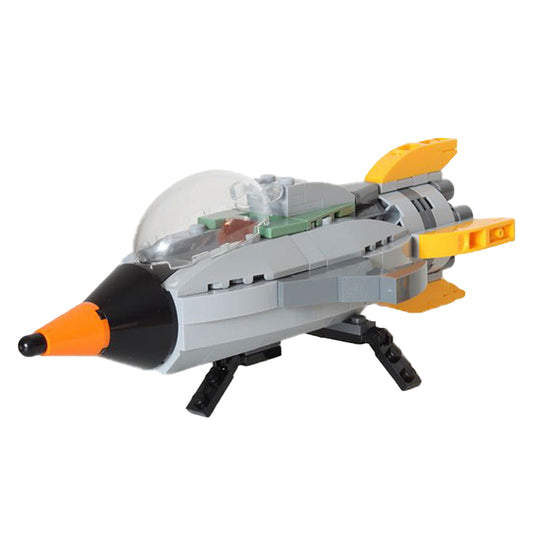 moc-88424 retro space ship for retro spaceman cmf from 2017 - 2