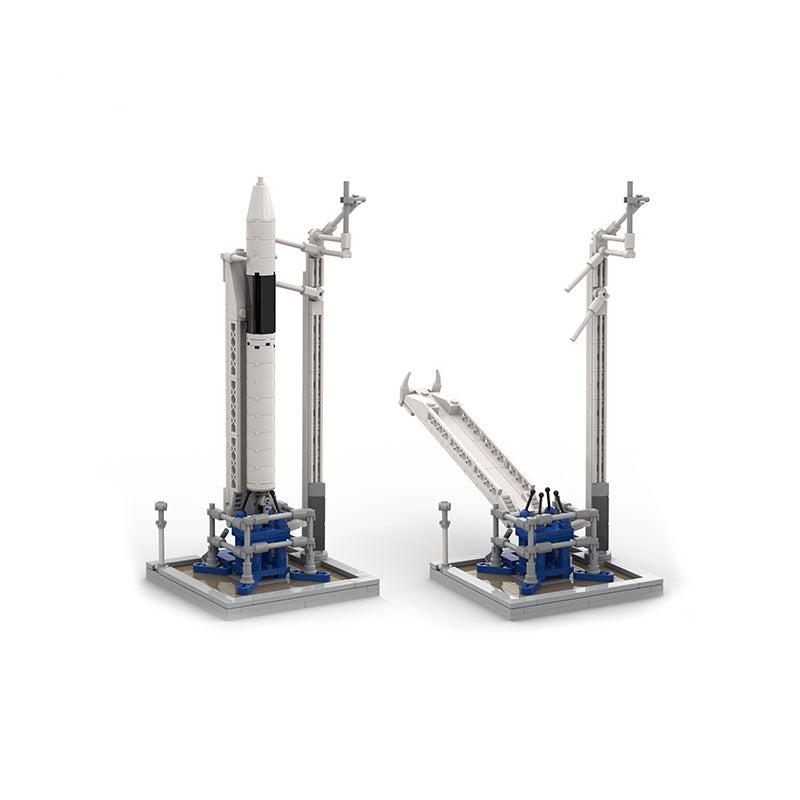 moc-89466 falcon 1 & launch pad - saturn v scale - 261 pcs - 1