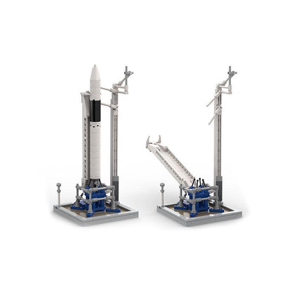 moc-89466 falcon 1 & launch pad - saturn v scale - 261 pcs - 1