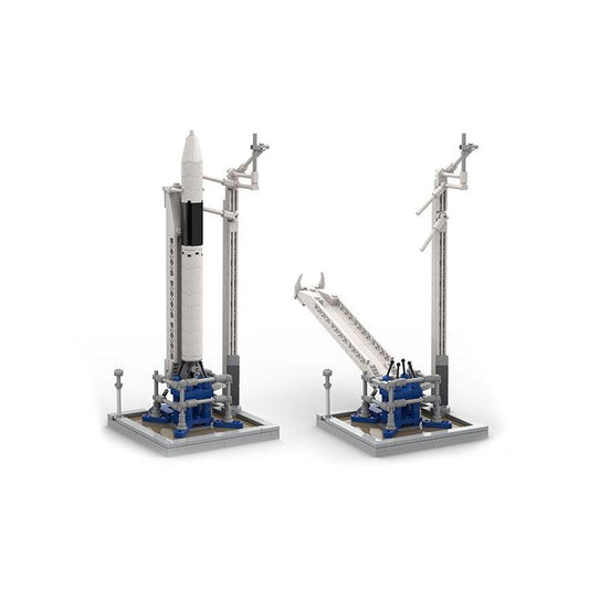 moc-89466 falcon 1 & launch pad - saturn v scale - 261 pcs - 1