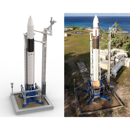 moc-89466 falcon 1 & launch pad - saturn v scale - 261 pcs - 2