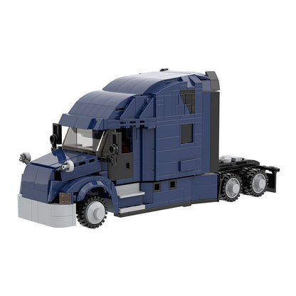 Modern American Heavy Semi-Truck MOC Building Kit | Cargo Vehicle Model - 1