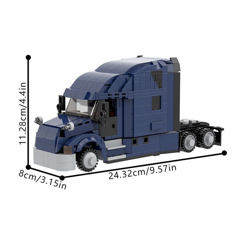 Modern American Heavy Semi-Truck MOC Building Kit | Cargo Vehicle Model - 4