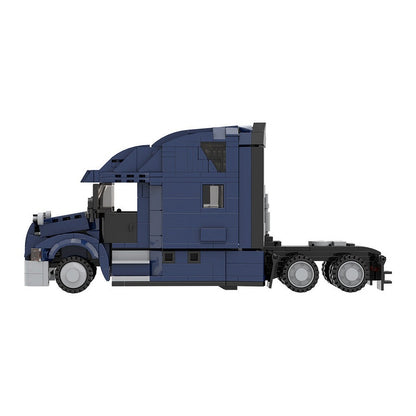 Modern American Heavy Semi-Truck MOC Building Kit | Cargo Vehicle Model - 5