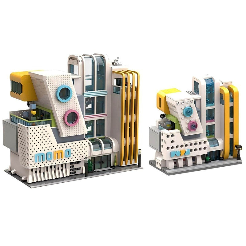 Modern Art Museum Modular Building Kit | Contemporary Gallery Display Model - 1