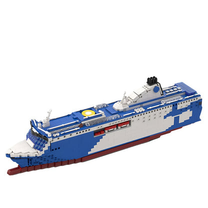 Modern Cruiseferry MOC Building Kit - 1:325 Scale Maritime Model - 1