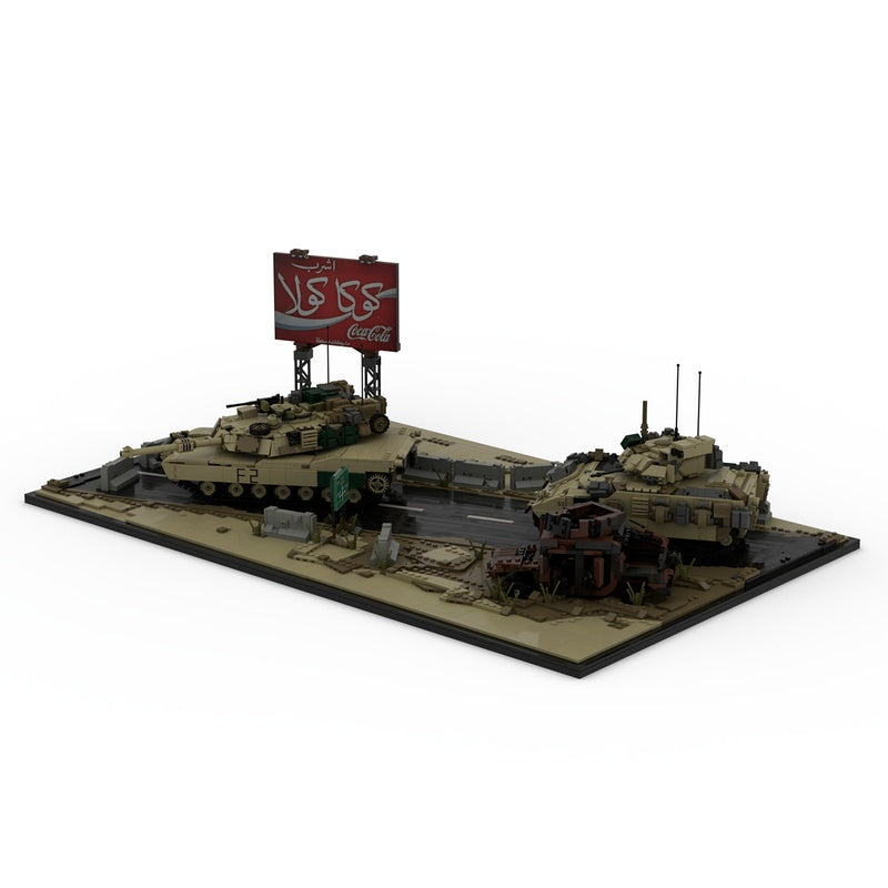 Modern Desert Armored Convoy Diorama MOC Building Kit | 1:35 Scale - 2