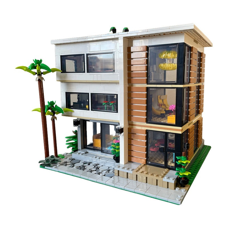 Modern House MOC Building Kit | Contemporary Architecture Model - 1