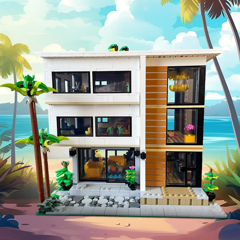 Modern House MOC Building Kit | Contemporary Architecture Model - 3