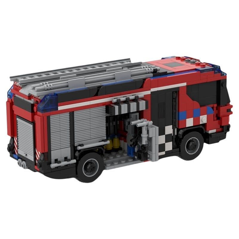 Modern Hybrid Municipal Fire Engine MOC Building Kit - 3
