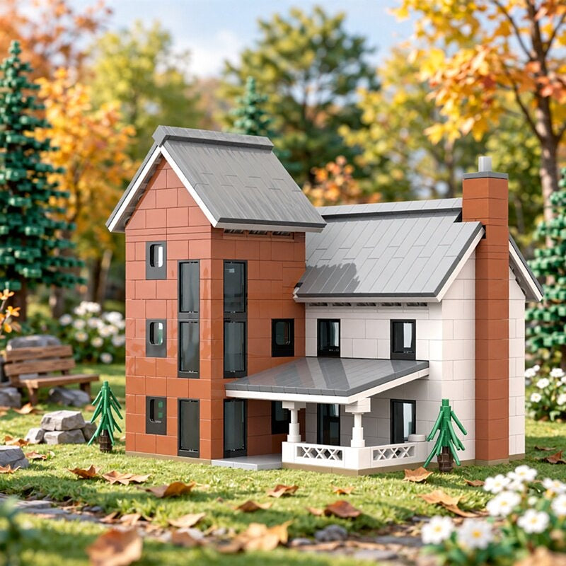 Modern Silo House MOC Architecture Building Kit - 2