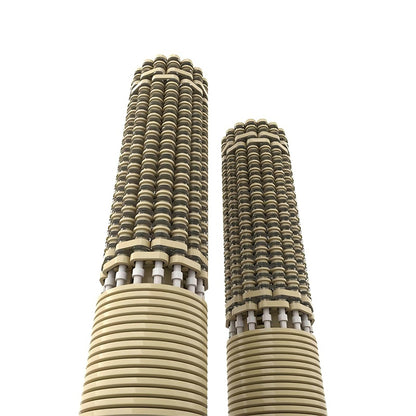 Modern Skyline Skyscraper MOC Building Kit | City Landmark Display Model - 3