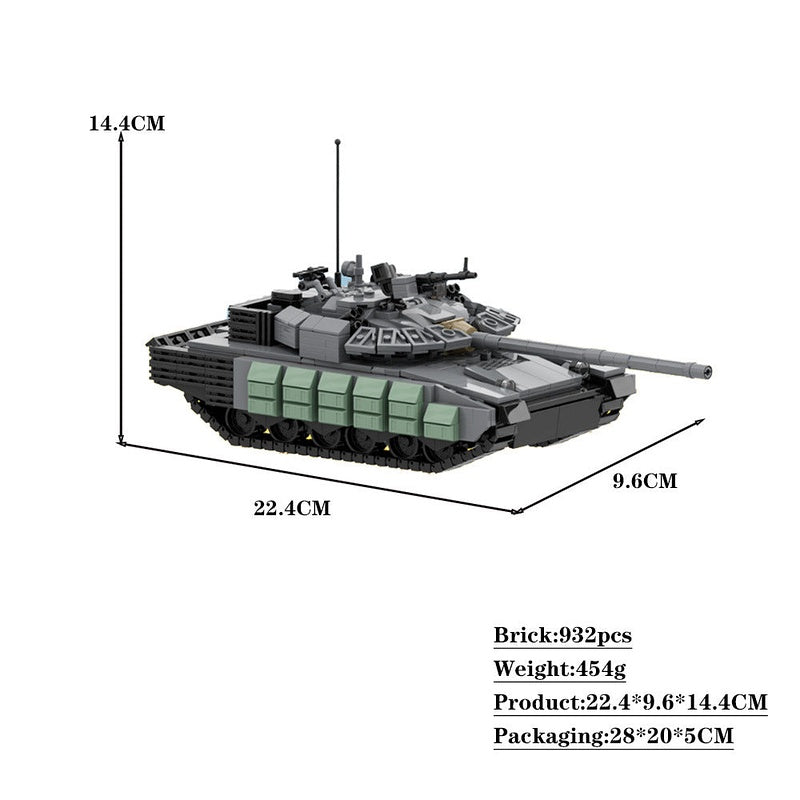 Modern T-80BVM Main Battle Tank MOC Building Kit - Custom Construction Set - 4
