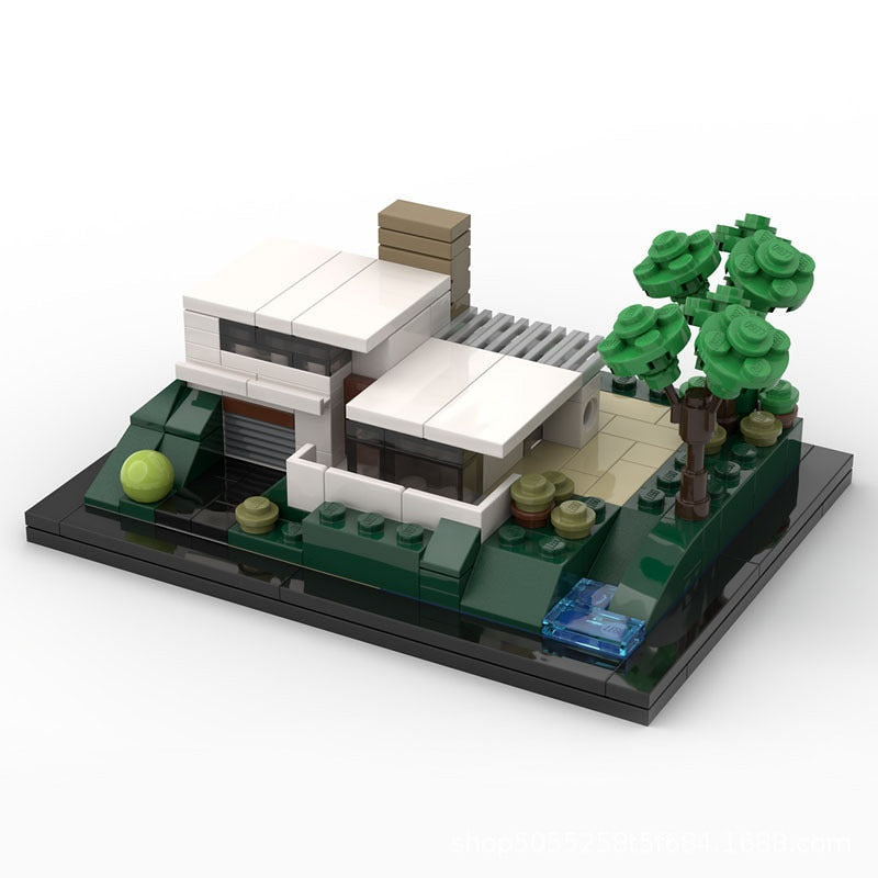 Modern Villa Archidoodle MOC Building Kit | Contemporary House Model - 2