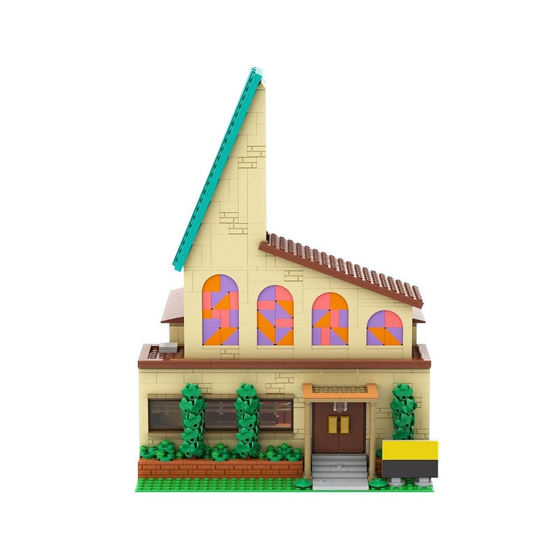 Modular Animated Sitcom Town Church Building Kit | LEGO-Compatible MOC - 2