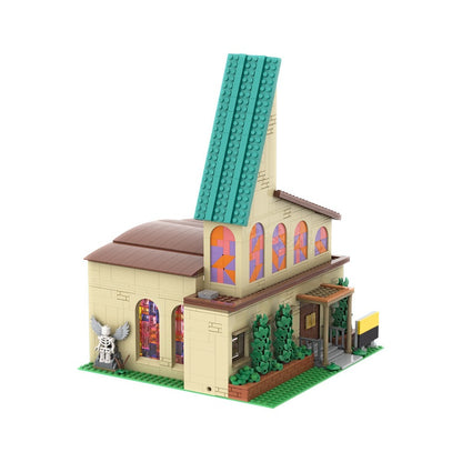 Modular Animated Sitcom Town Church Building Kit | LEGO-Compatible MOC - 3