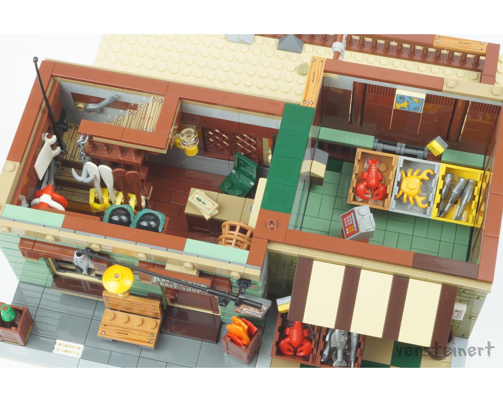 Modular Bait Shop And Grocery Building Kit | Compatible MOC - 5
