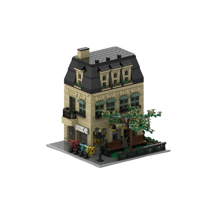 Modular Bicycle Shop MOC Urban Storefront Building Kit - 1