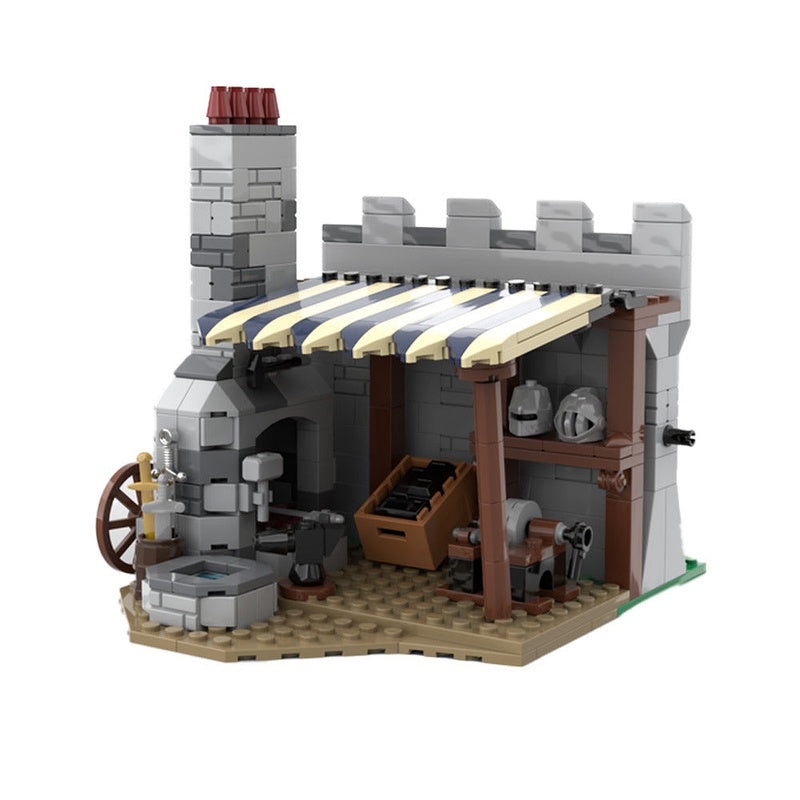 Modular Blacksmith MOC Building Kit | Medieval Forge Workshop - 1