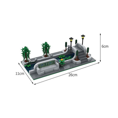 Modular Canal 01 MOC Building Kit | Urban Waterway Architecture Model - 3
