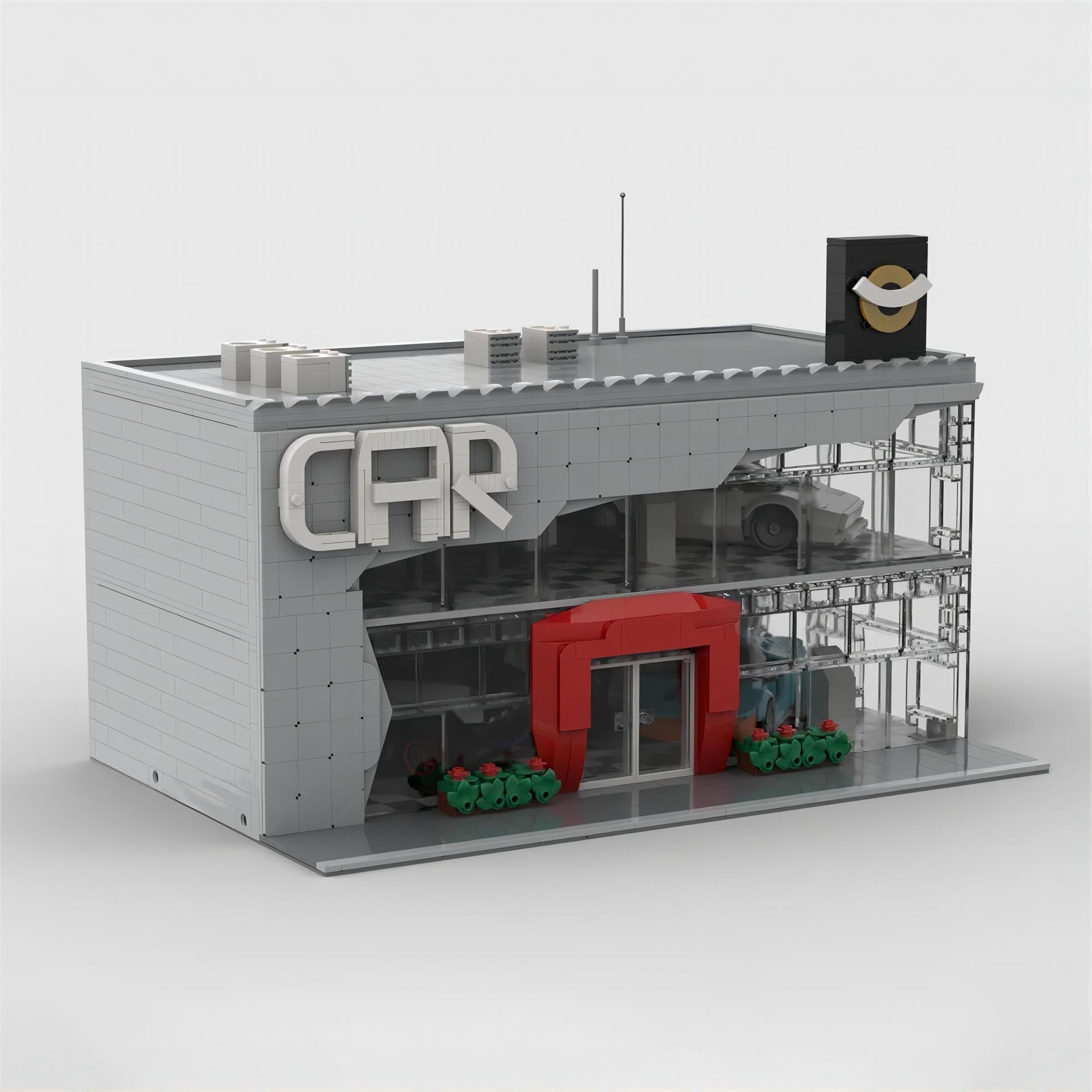 Modular Car Show | Display for 3 Car Models | Compatible MOC - 3