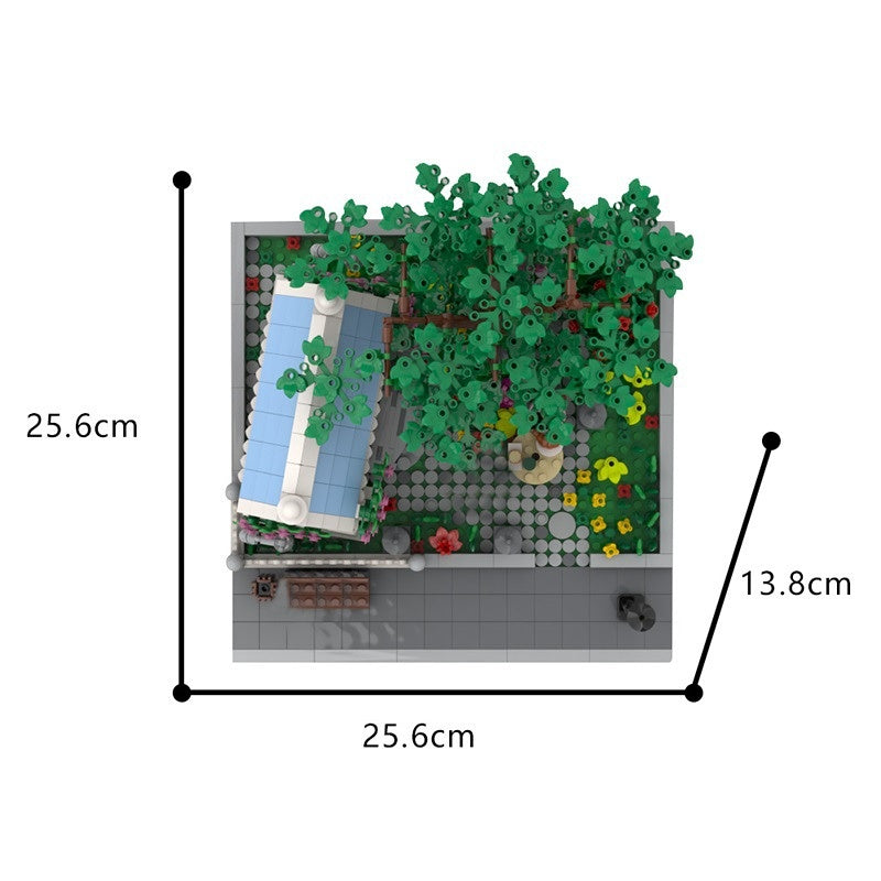 Modular Garden with Coffee Shop Building Kit | LEGO-Compatible MOC - 4