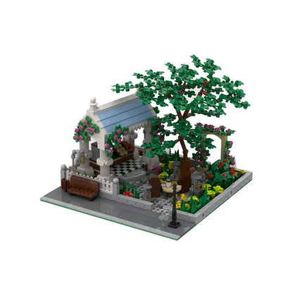 Modular Garden with Coffee Shop Building Kit | LEGO-Compatible MOC - 5