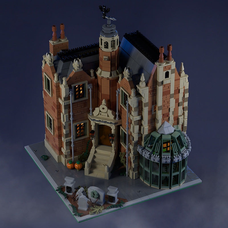 Modular Haunted Mansion MOC Building Kit | Gothic Architecture Model - 2