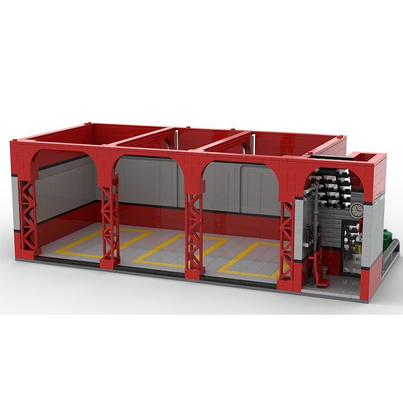 Modular Parking Lot MOC Building Kit | Modern City Display Scene - 1