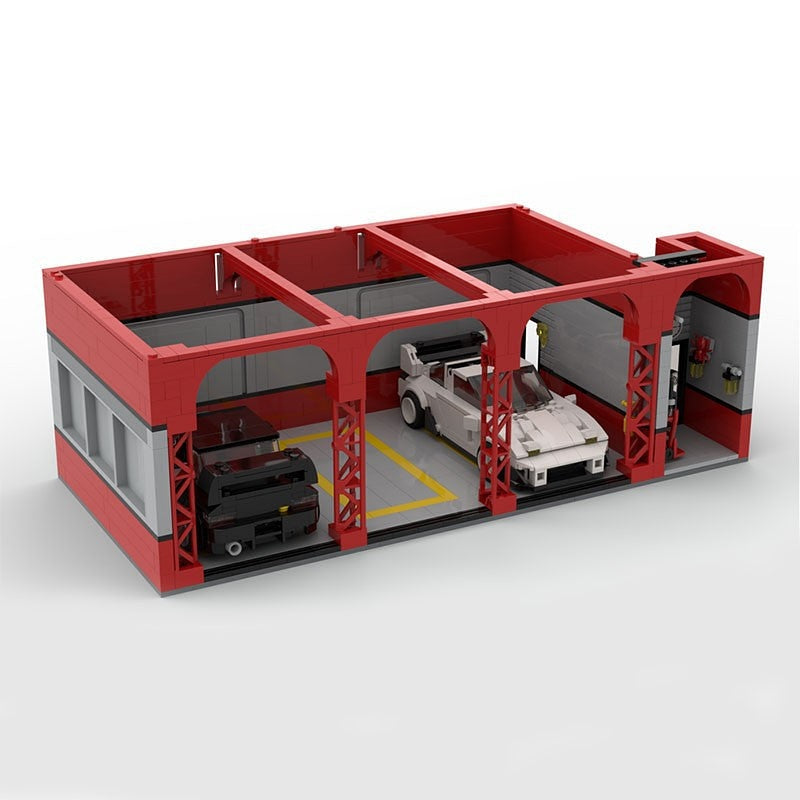 Modular Parking Lot MOC Building Kit | Modern City Display Scene - 4