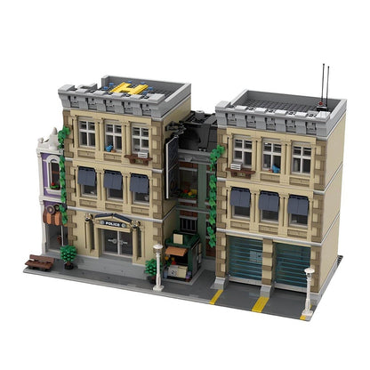 Modular Police Station Extension Building Kit | Compatible MOC - 1