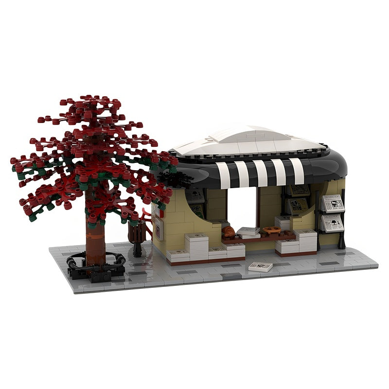 Modular Street Newsstand Kiosk MOC Building Kit - 1